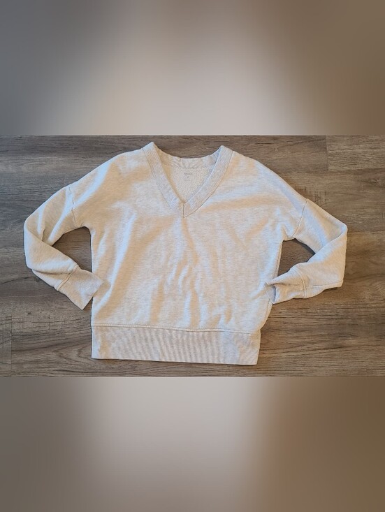 Sonoma Sweaters - Sonoma Pullover V Neck Sweatshirt, Light Grey, Small